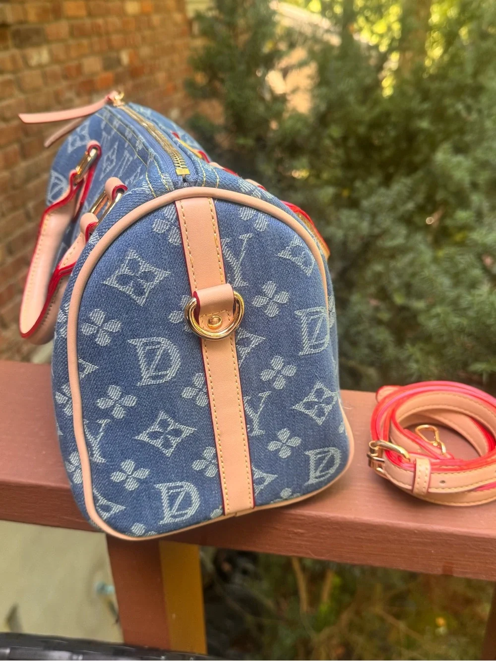 N/A denim monogram